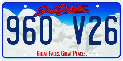 SD license plate 96OV26