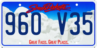 SD license plate 96OV35