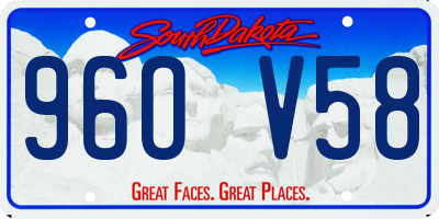SD license plate 96OV58