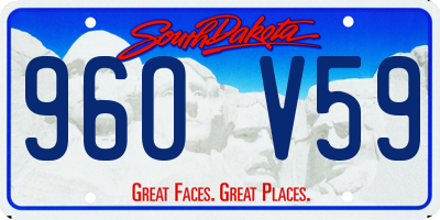 SD license plate 96OV59