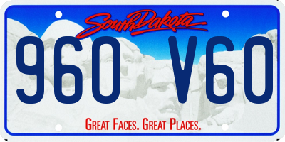 SD license plate 96OV60