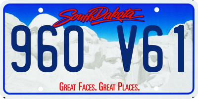 SD license plate 96OV61