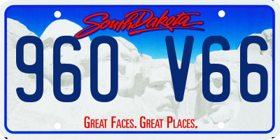 SD license plate 96OV66