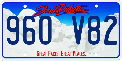 SD license plate 96OV82