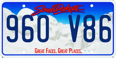 SD license plate 96OV86