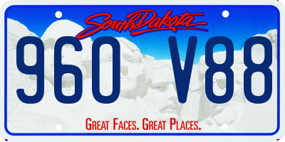 SD license plate 96OV88