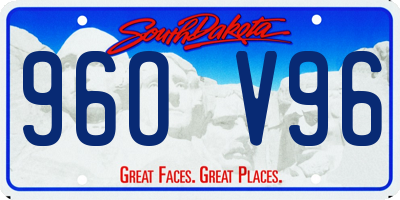 SD license plate 96OV96