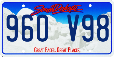 SD license plate 96OV98