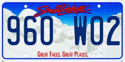 SD license plate 96OW02