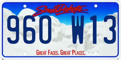 SD license plate 96OW13