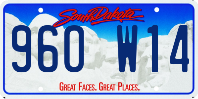 SD license plate 96OW14