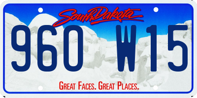 SD license plate 96OW15