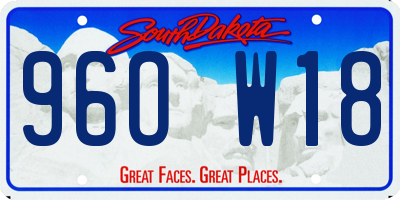 SD license plate 96OW18