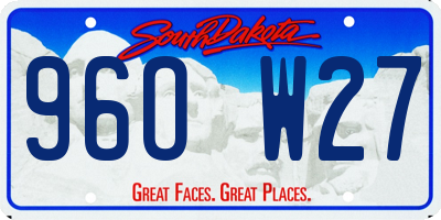 SD license plate 96OW27