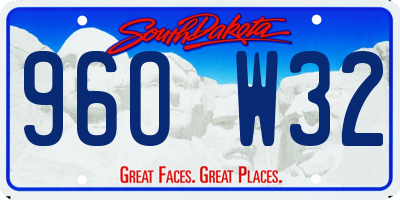 SD license plate 96OW32