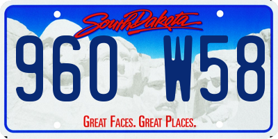 SD license plate 96OW58