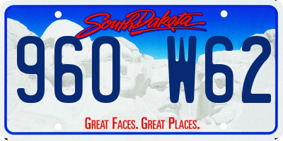 SD license plate 96OW62