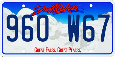 SD license plate 96OW67