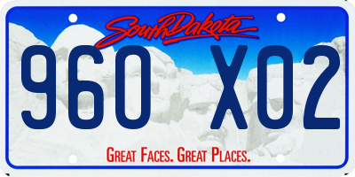 SD license plate 96OX02