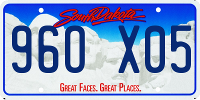 SD license plate 96OX05