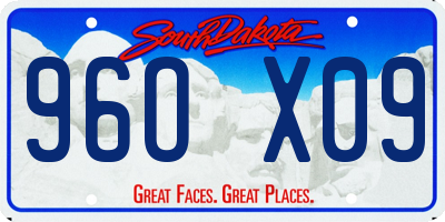 SD license plate 96OX09