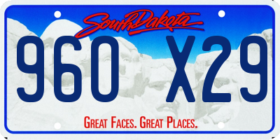 SD license plate 96OX29