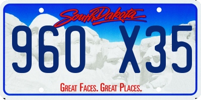 SD license plate 96OX35