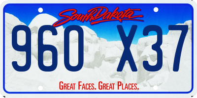 SD license plate 96OX37