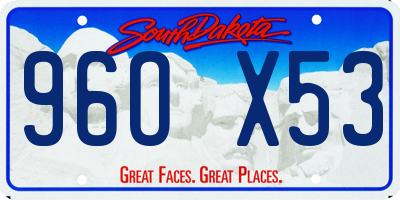 SD license plate 96OX53