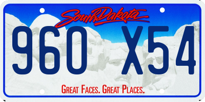 SD license plate 96OX54