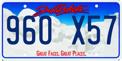 SD license plate 96OX57