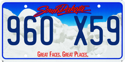 SD license plate 96OX59