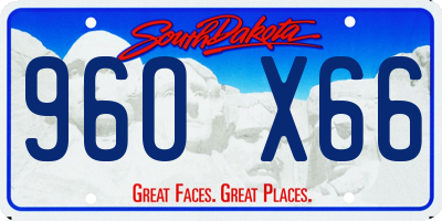 SD license plate 96OX66