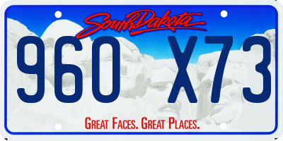 SD license plate 96OX73