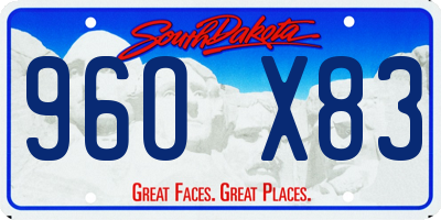 SD license plate 96OX83