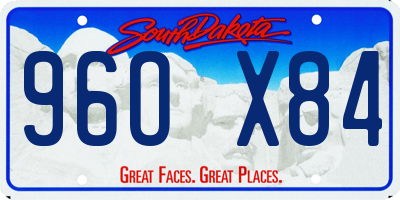 SD license plate 96OX84