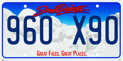 SD license plate 96OX90