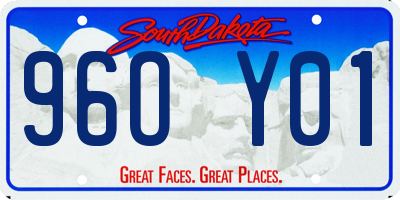 SD license plate 96OY01