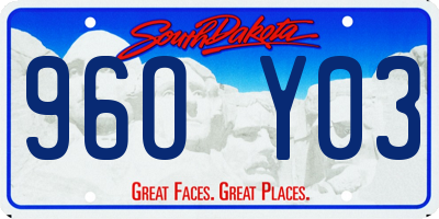SD license plate 96OY03