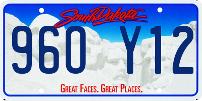 SD license plate 96OY12