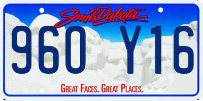 SD license plate 96OY16