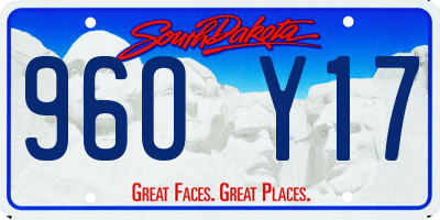 SD license plate 96OY17