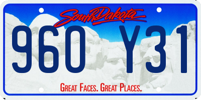 SD license plate 96OY31
