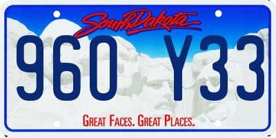 SD license plate 96OY33