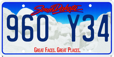 SD license plate 96OY34