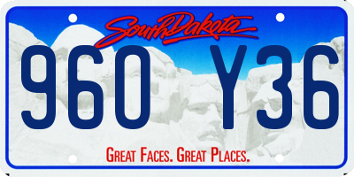 SD license plate 96OY36