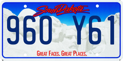 SD license plate 96OY61