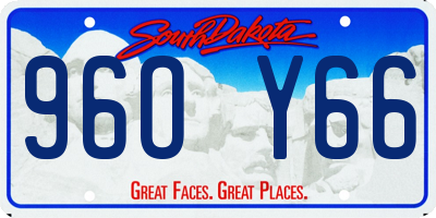 SD license plate 96OY66