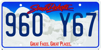 SD license plate 96OY67