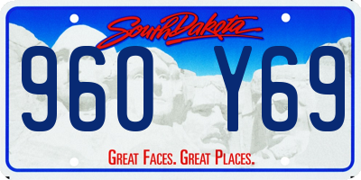 SD license plate 96OY69